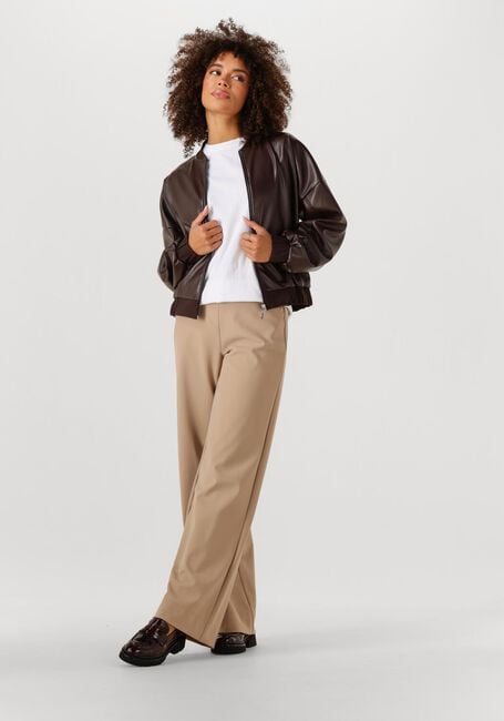 Zand STUDIO ANNELOES Wijde broek LEXIE BONDED TROUSERS - large