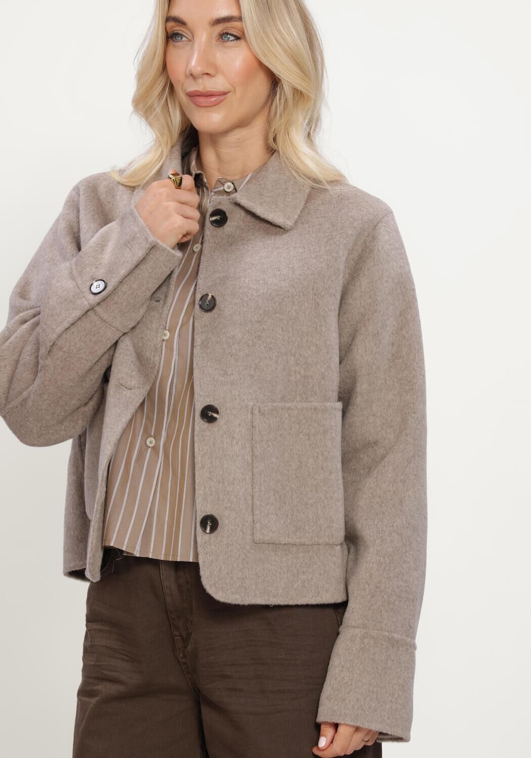 Taupe CIRCLE OF TRUST Jack SEF JACKET - large