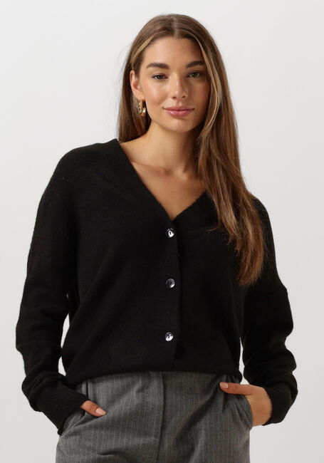 SUMMUM Gilet CARDIGAN WOOL ELASTANE BLEND KNIT en noir - large