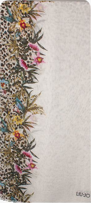 LIU JO Foulard SAFARI FLOWER en blanc - large