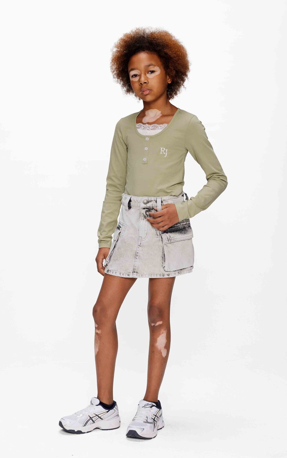 RETOUR Mini-jupe OLGA en gris - large