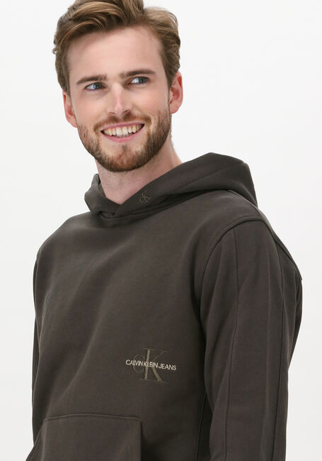 CALVIN KLEIN Chandail OFF PLACED ICONIC HOODIE en vert - large