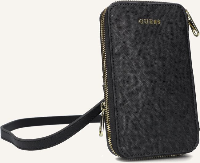 Zwarte GUESS Schoudertas DOUBLE PHONE POUCH Zwarte GUESS Schoudertas DOUBLE PHONE POUCH - large