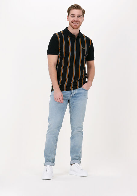 FRED PERRY Polo TEXTURED STRIPE POLO SHIRT en noir - large