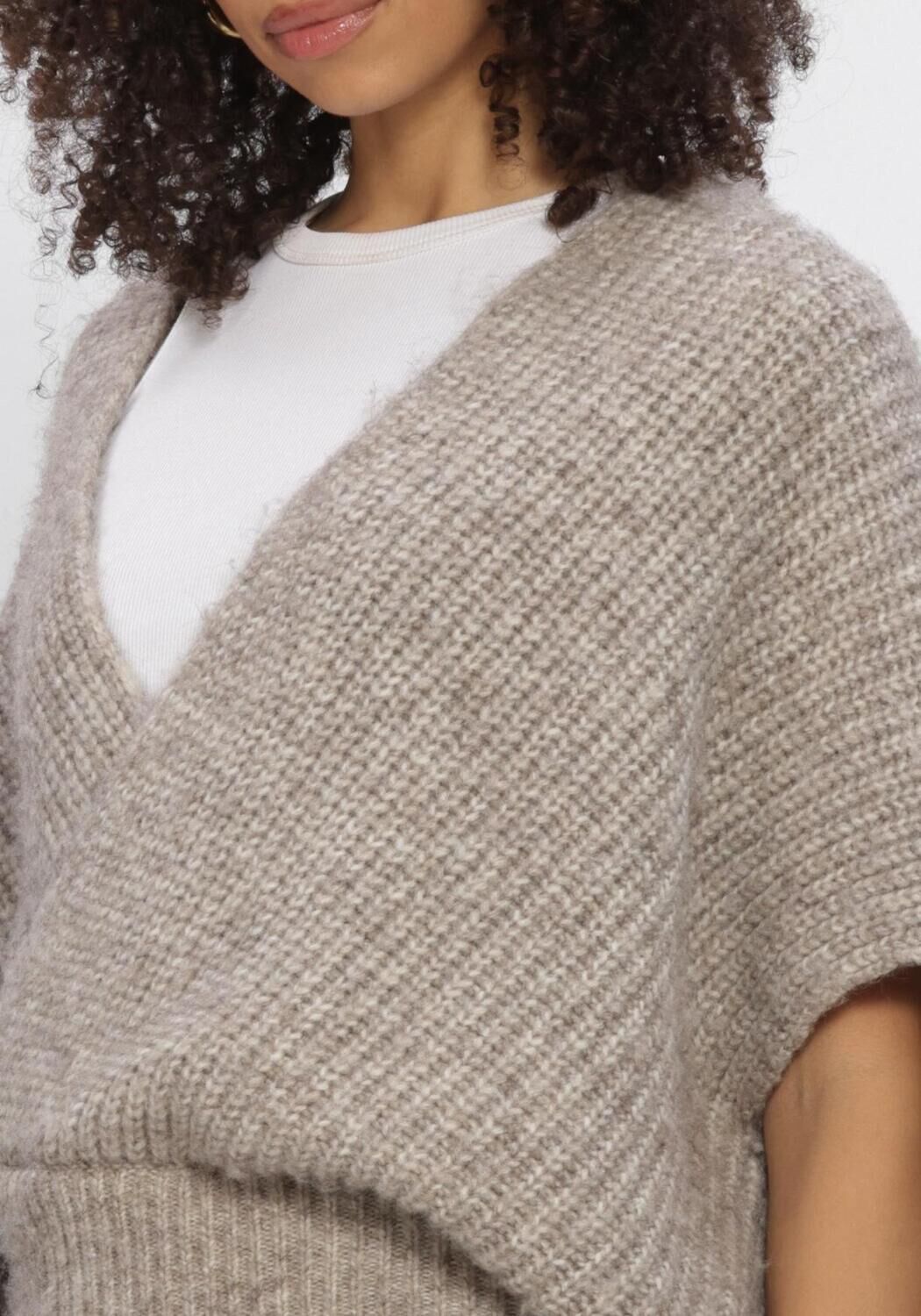 Taupe PENN & INK Trui W26C396 - large