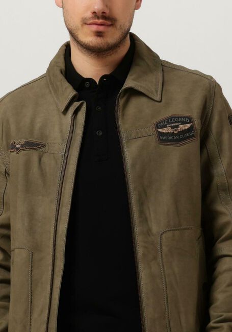 PME LEGEND Jack BOMBER JACKET SUMMER HUDSON 2.0 SHEEP VEG WILD en beige - large