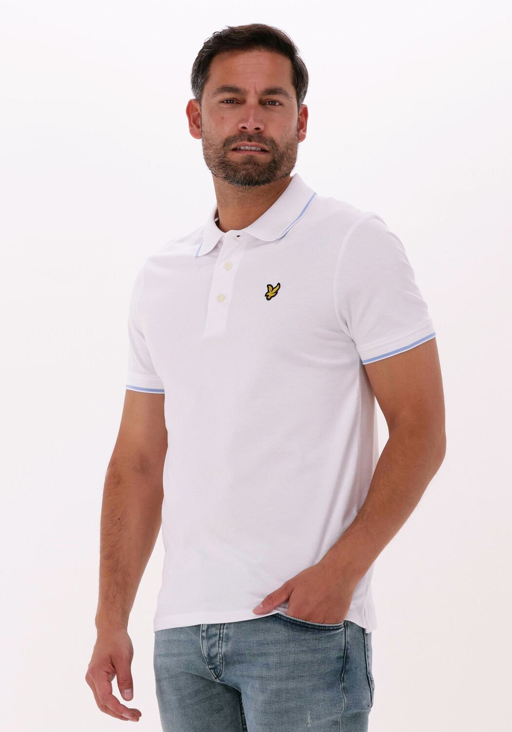 Witte polo online shirt