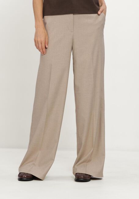 SUMMUM Pantalon large TROUSERS WIDE LEG TWILL en beige - large
