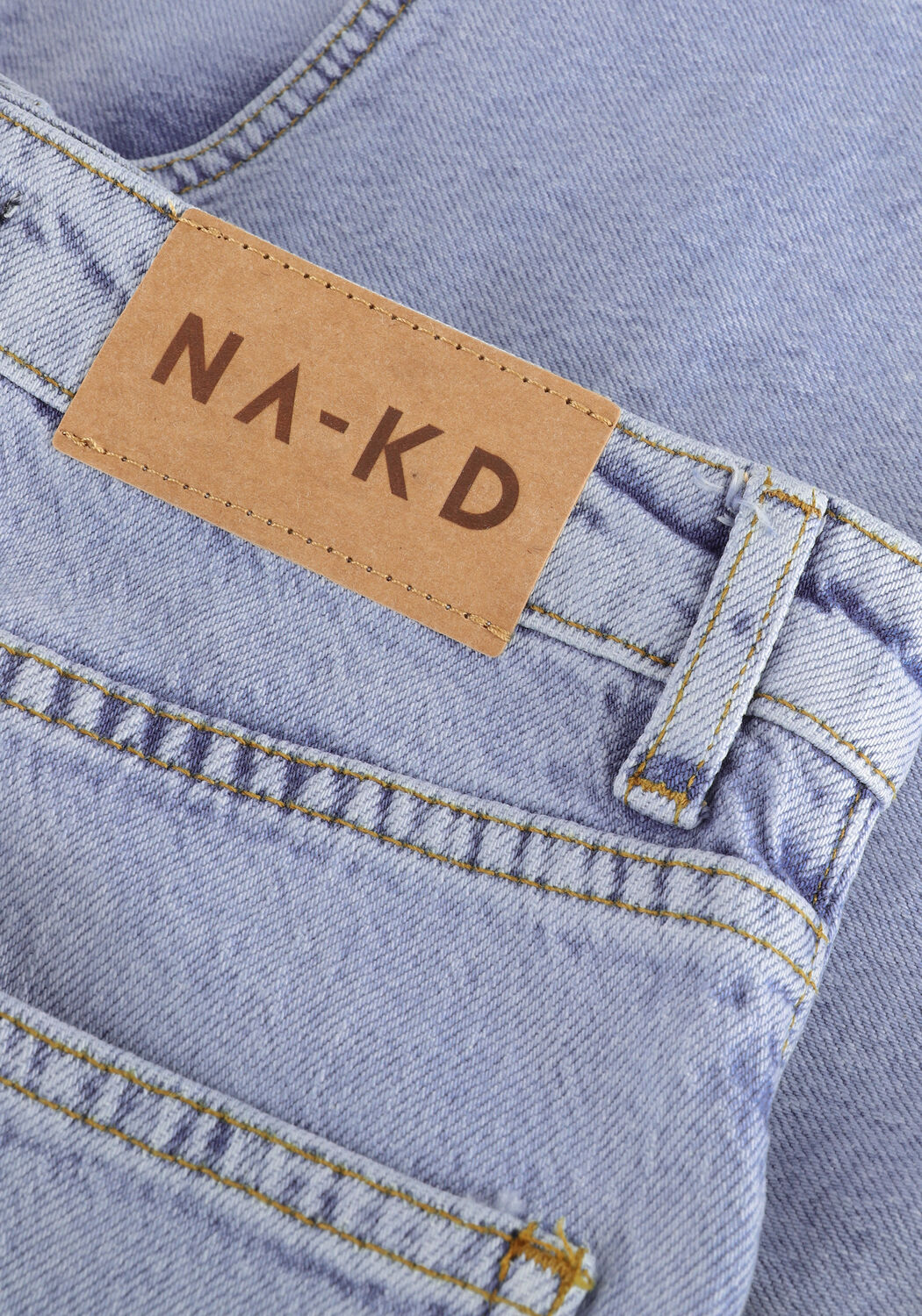 NA-KD RAW HEM SLIT DENIM SHORTS Jeans en bleu - large