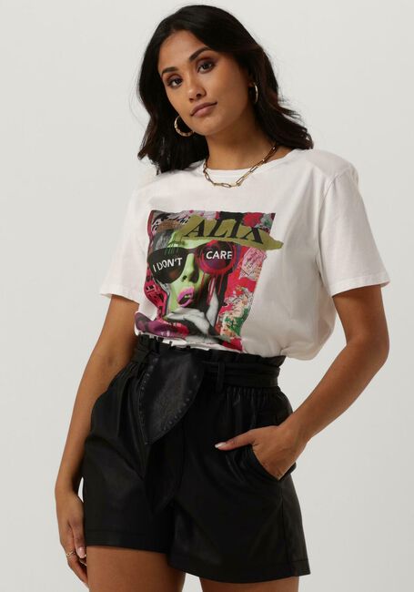Witte ALIX THE LABEL T-shirt LADIES KNTTED COLLAGE T-SHRT - large