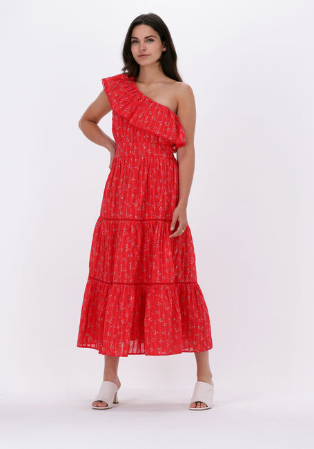 Rode Y.A.S. Midi jurk YASFEEL O/S MIDI DRESS - FEST - large