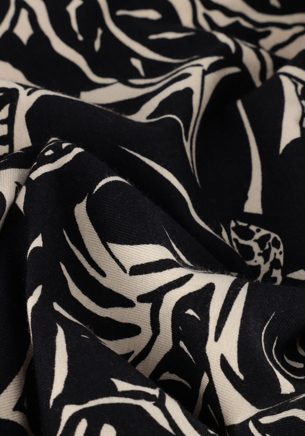 JANSEN AMSTERDAM Mini robe VFB506 JERSEY PRINTED WRAP DRESS 3/4 SLEEVE en noir - large