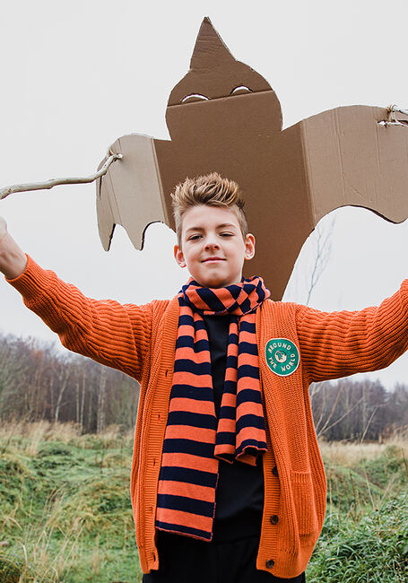 CARLIJNQ Gilet BASICS - CARDIGAN en orange - large
