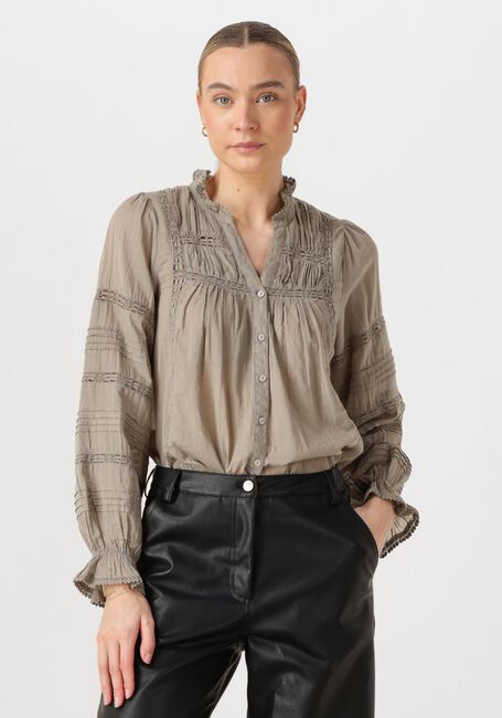 Taupe NEO NOIR  LYLA S VOILE BLOUSE - large