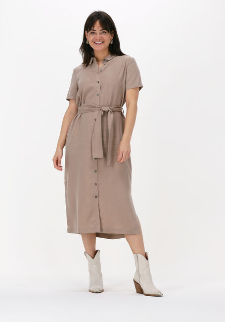 Ontslag Afslachten geweer Beige OBJECT Midi jurk OBJTILDA ISABELLA S/S DRESS NO | Omoda