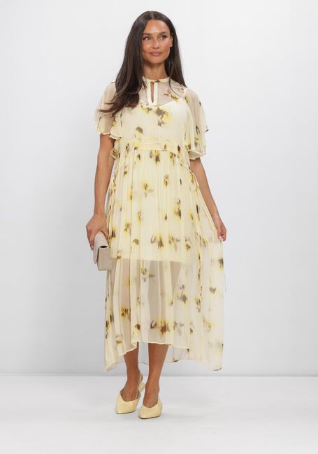 SECOND FEMALE Robe midi MIRAGE DRESS en jaune - large