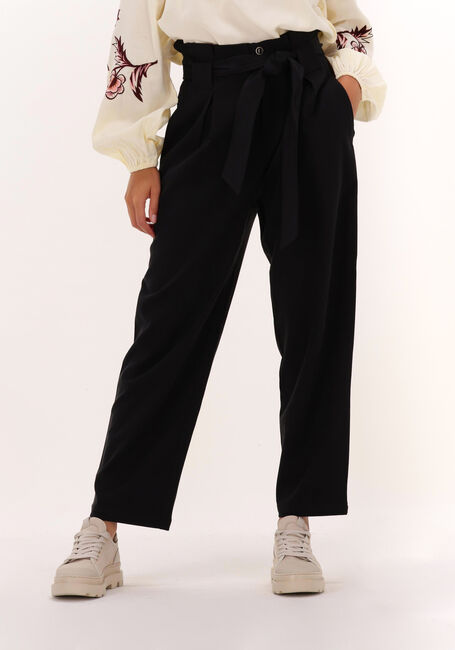 Zwarte SCOTCH & SODA Pantalon DAISY - HIGH RISE STRAIGHT LEG PAPERBAG TROUSERS - large