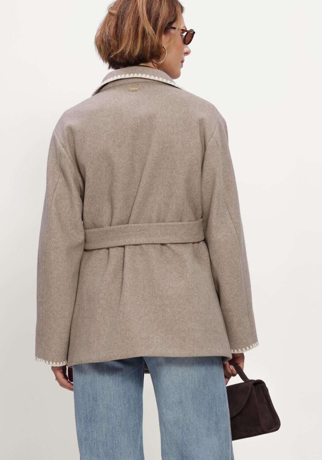 Taupe BEAUMONT Mantel ALIZA SHORT COAT - large
