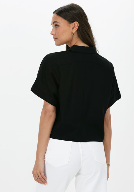 SELECTED FEMME SLFGULIA SS CROPPED SHIRT Blouses en noir - large