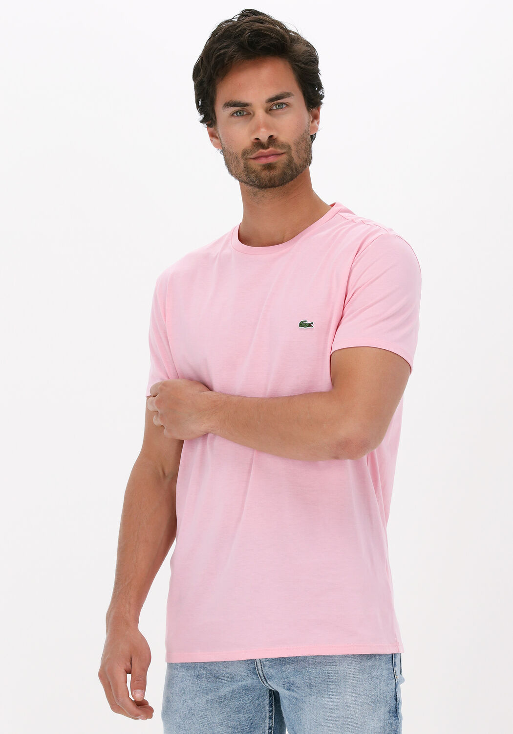 T shirt lacoste homme rose deals