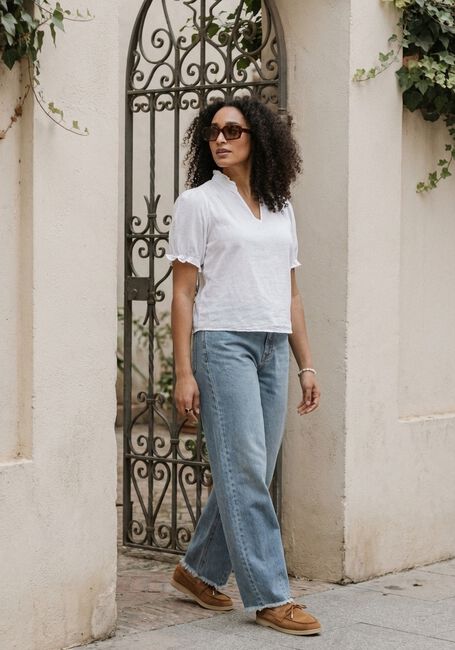 Witte NEO NOIR Top ODESA LINEN BLOUSE - large