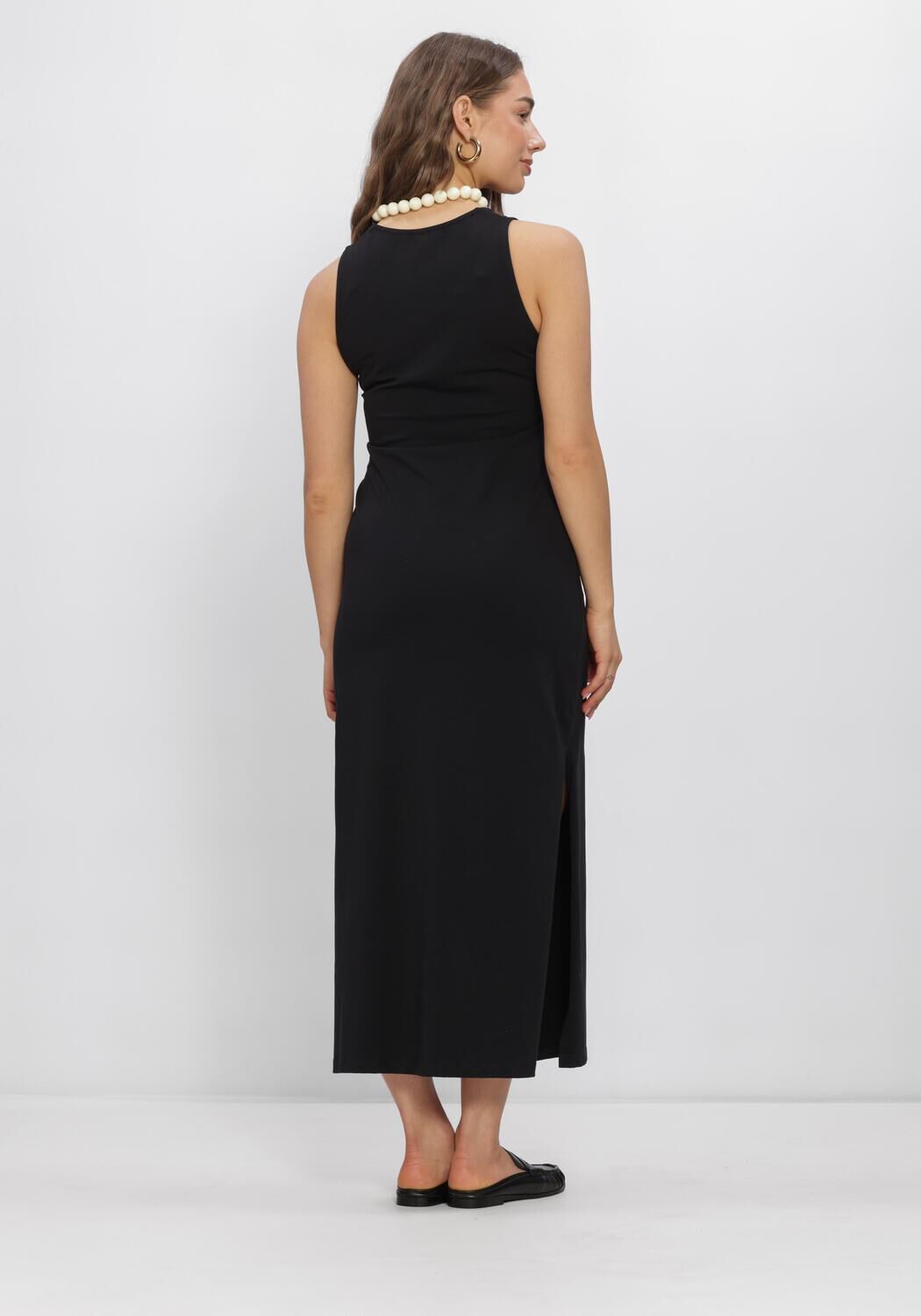 SUMMUM DRESS COTTON ELASTANE HEAVY Robes en noir - large