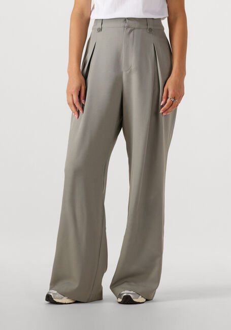 Lichtgrijze MY ESSENTIAL WARDROBE Wijde broek DISAMW HIGH WIDE PANT - large