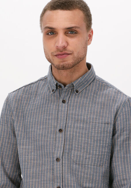 ANERKJENDT Chemise décontracté AKKONRAD SLUB STRIPE SHIRT en bleu - large