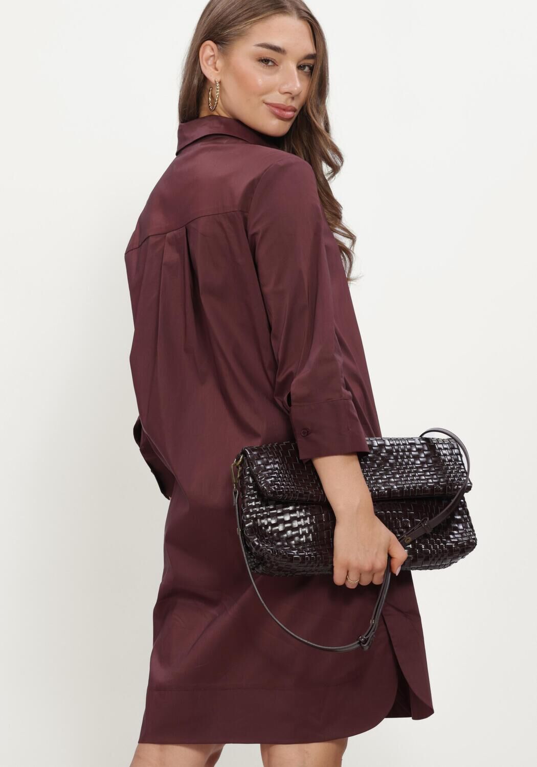 Bordeaux NOTRE-V Mini jurk NV-INNEKE - large
