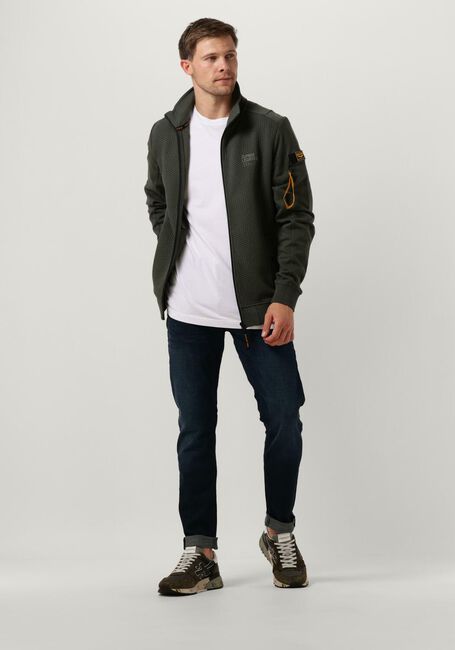 Groene PME LEGEND Vest ZIP JACKET JACQUARD INTERLOCK SWEAT - large