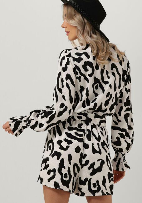 ALIX THE LABEL Combishorts LADIES WOVEN BIG ANIMAL JACQUARD PLAYSUIT en noir - large