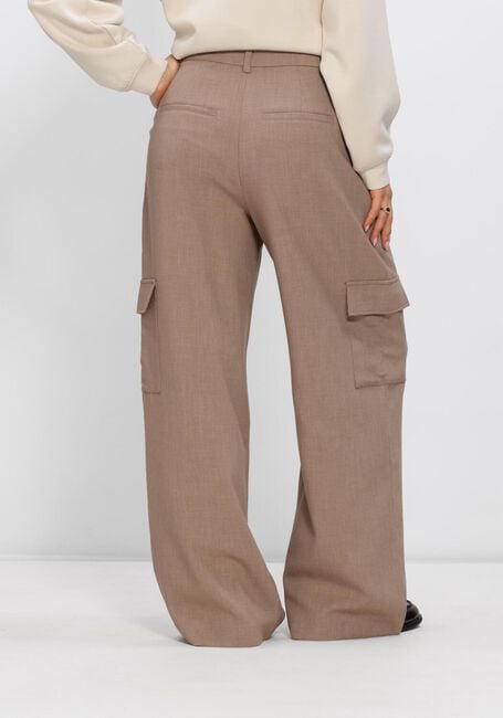 Lichtgrijze MSCH COPENHAGEN Broeken/jumpsuits MSCHZETA MICHELLE HW PANTS - large