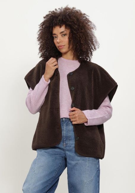 Lichtroze SELECTED WOMEN Trui SLWSMILLA SHORT TEDDY VEST - large