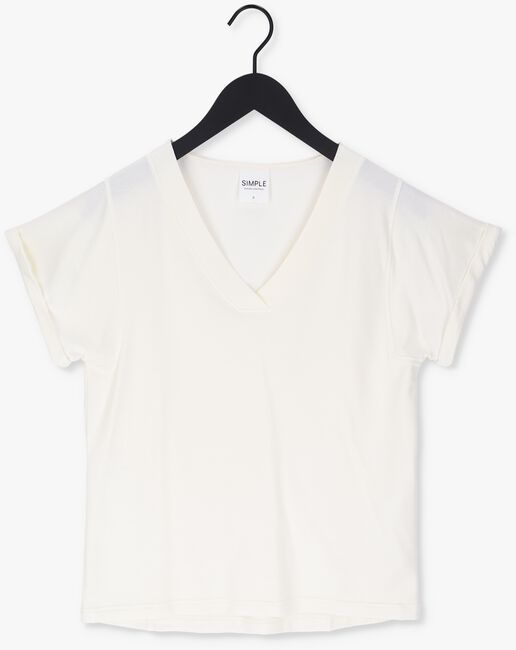 SIMPLE T-shirt JERSEY TOP Blanc - large