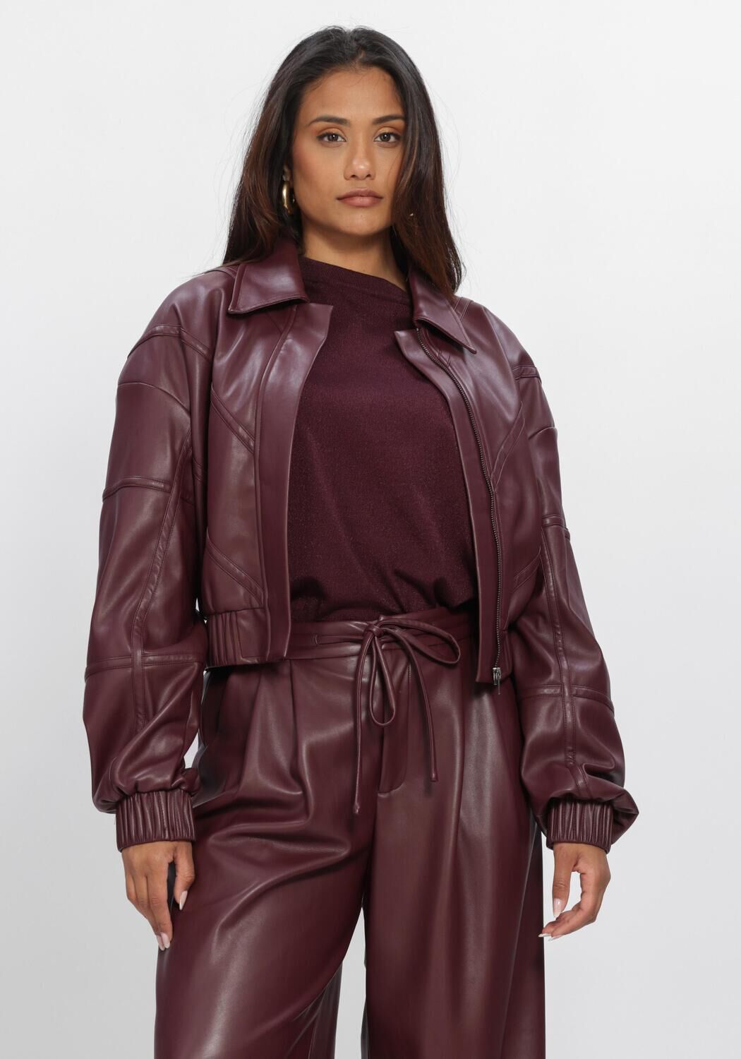 Bordeaux AMAYA AMSTERDAM Jack RIVEN JACKET - large