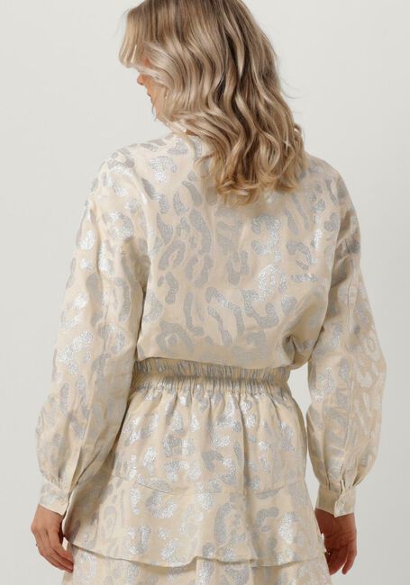 ALIX THE LABEL LADIES WOVEN LUREX ANIMAL BLOUSE Blouses en beige - large