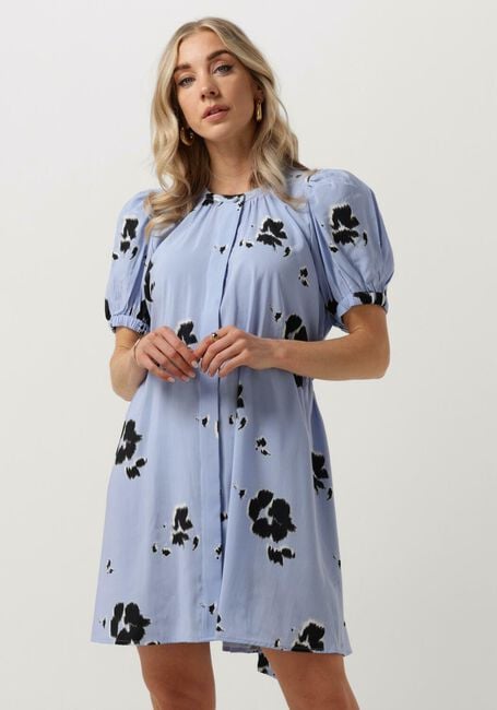 Blauwe OBJECT Mini jurk OBJJENNI 3/4 SHIRT DRESS - large