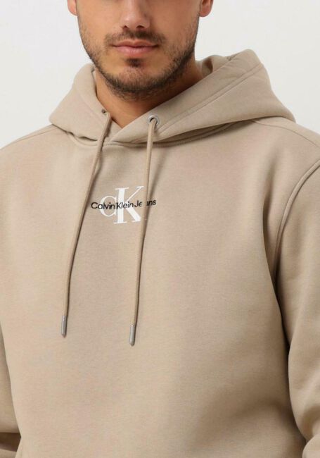 CALVIN KLEIN Chandail MONOLOGO HOODIE en taupe - large