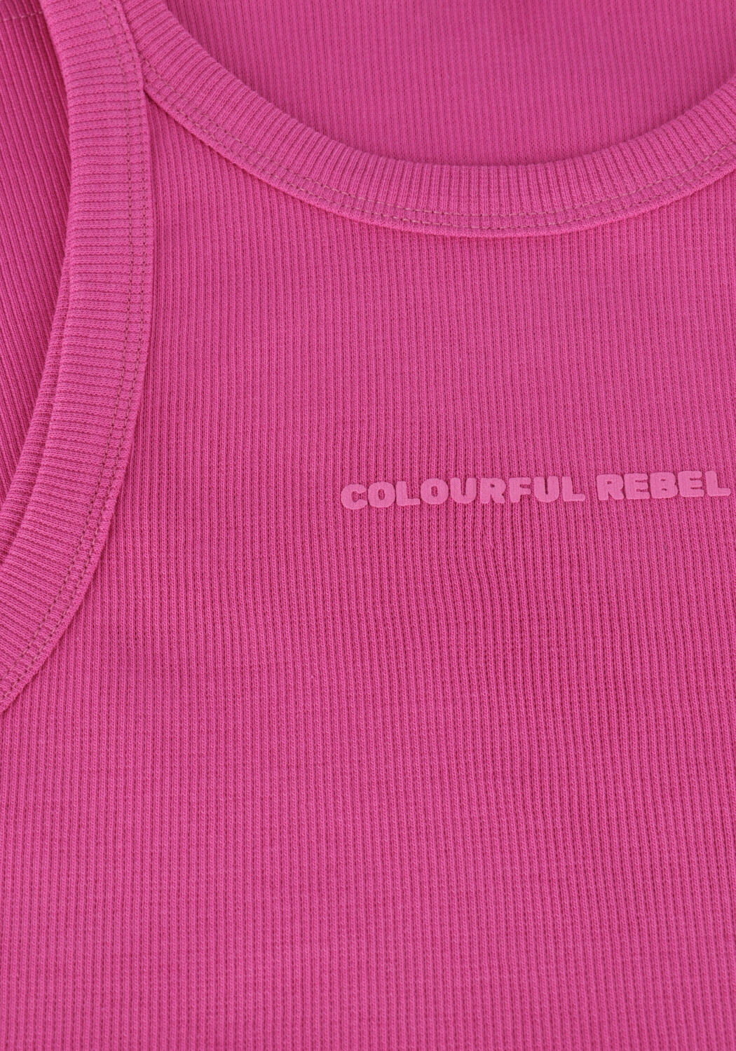 Fuchsia COLOURFUL REBEL Top SACHI RIB TANKTOP - large