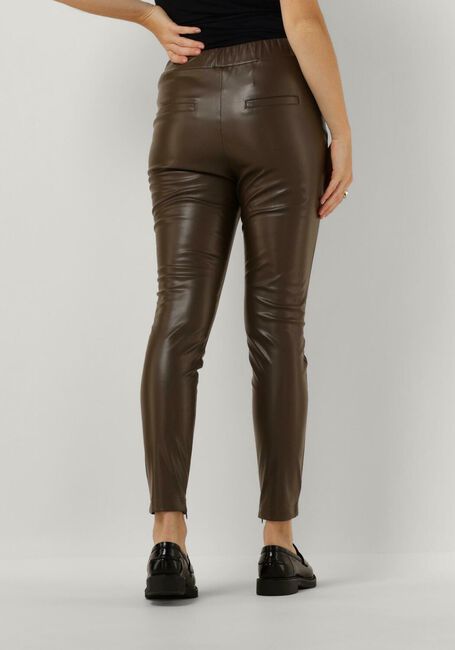 SIMPLE Pantalon large JER-POLY-PU-23-1 en vert - large