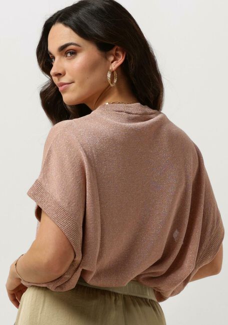 SUMMUM Haut OVERSIZED SLEEVELESS SWEATER SHIMMERING LUREX KNIT en rose - large