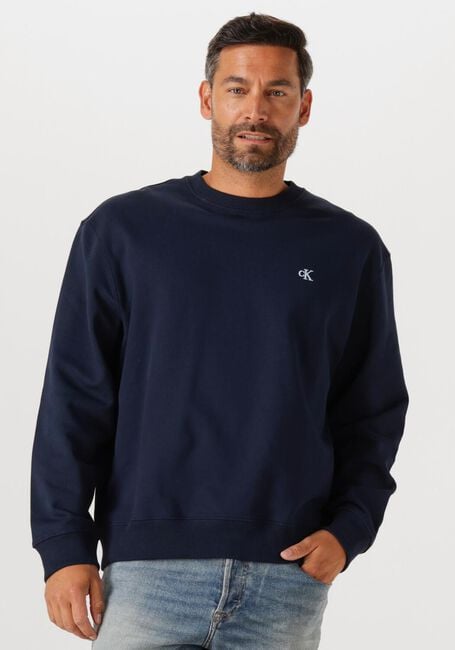 CALVIN KLEIN Chandail LS EU 350TERRY MONOGRAM CN SWEAT Bleu foncé - large