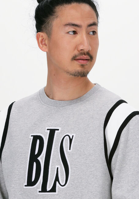 BLS HAFNIA Chandail OG LOGO APPLIQUE CREWNECK Gris clair - large
