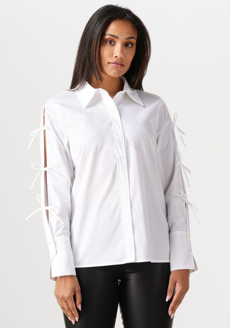 Witte CO'COUTURE  POPPY TIE SLEEVE SHIRT - large