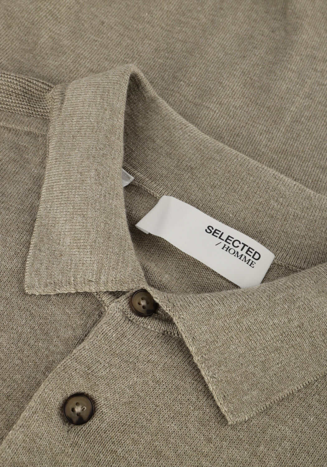 SELECTED MEN Polo SLHBERG SS KNIT POLO NOOS en vert - large