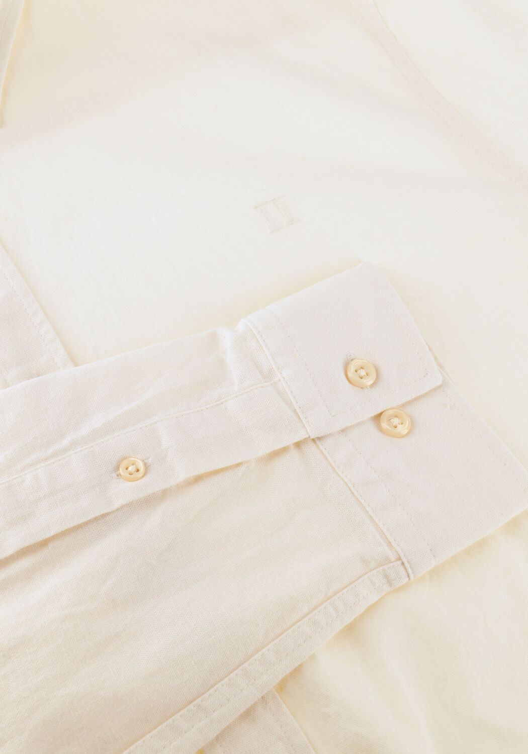 Ecru LES DEUX Casual overhemd KONRAD COTTON LINEN SHIRT - large