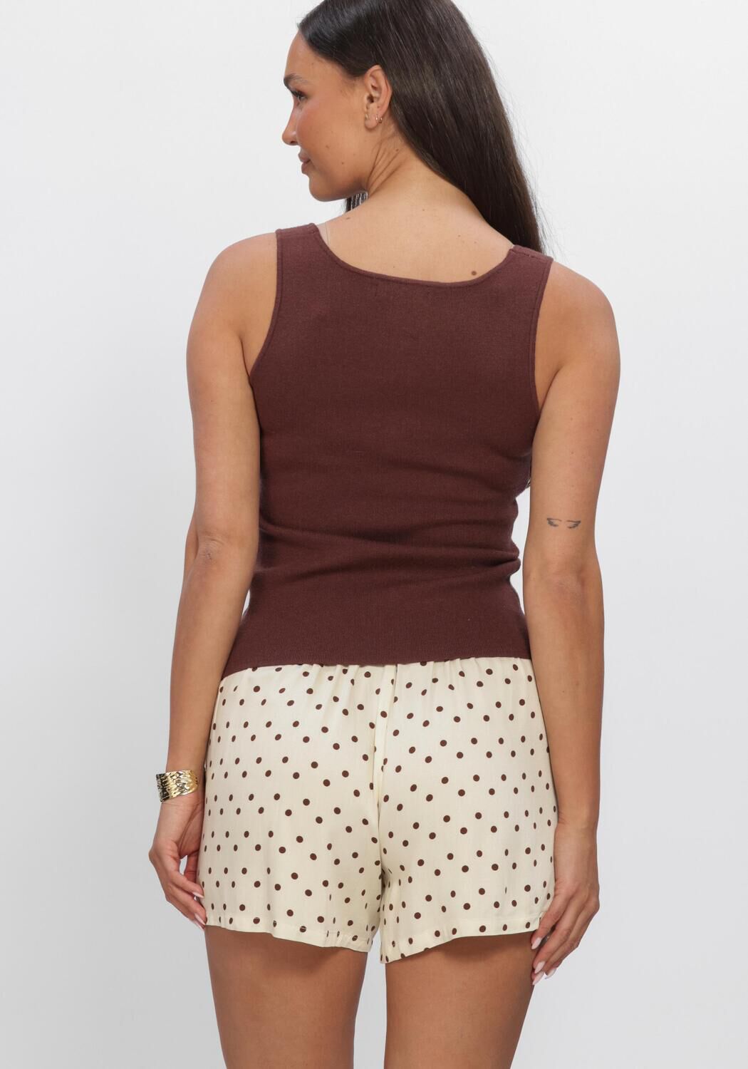 YDENCE KNITTED TOP MELLA Hauts & T-shirts en marron - large