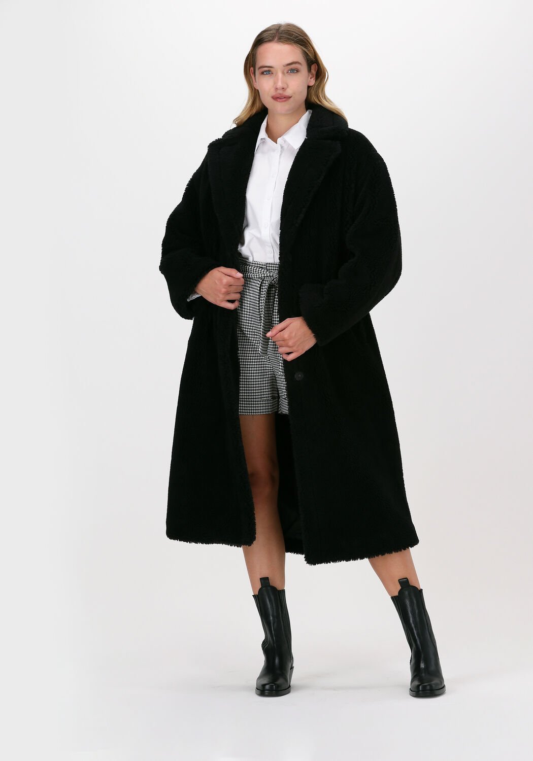 Manteau teddy noir femme shop