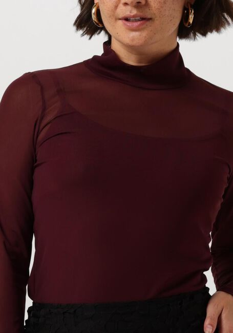 VANILIA Haut MESH COL SOLID en rouge - large