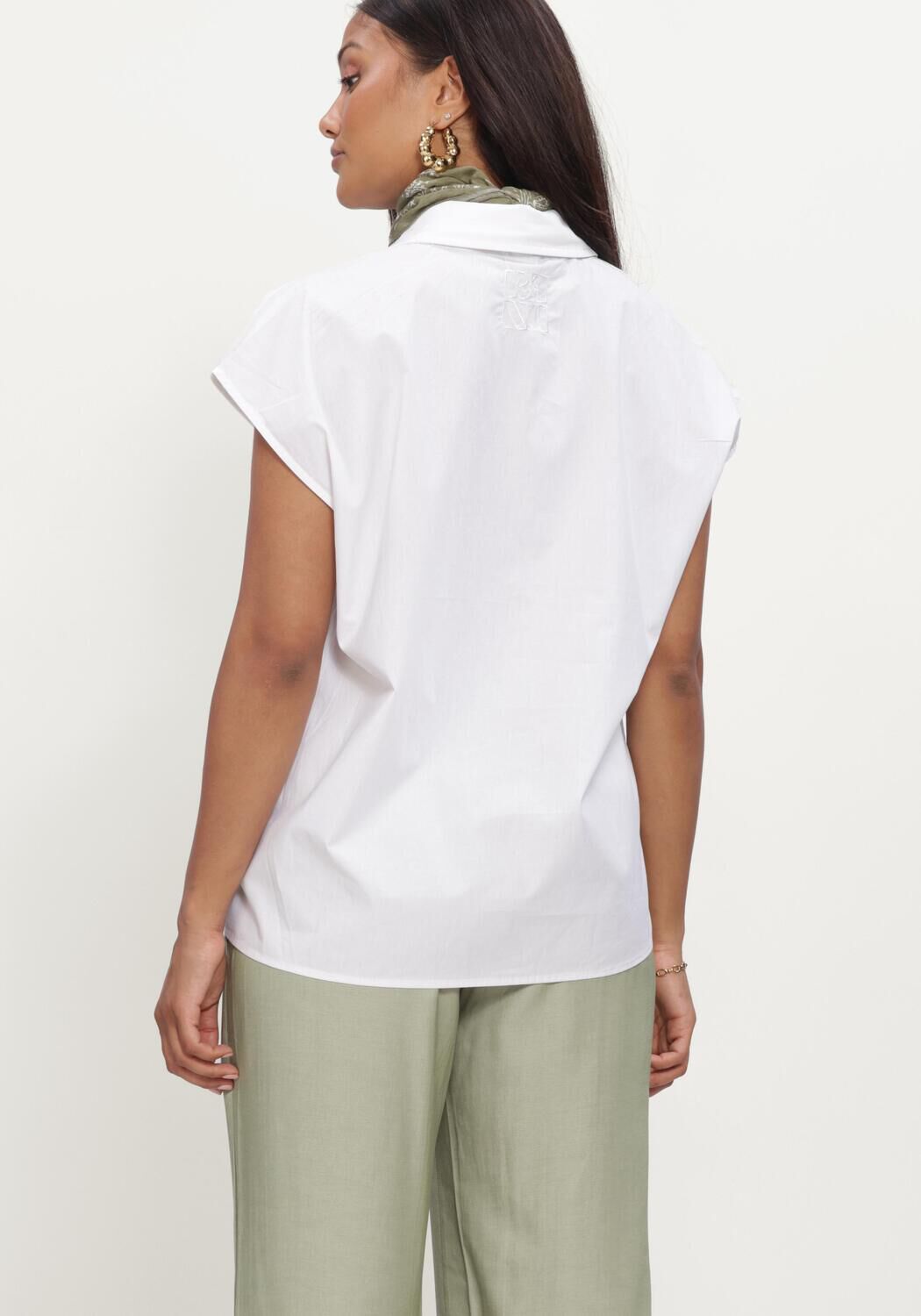 REFINED DEPARTMENT LADIES WOVEN SLEEVELESS POPLIN BLOUSE RAFFY Blouses en blanc - large